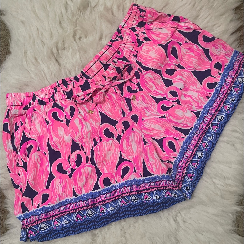 LILLY PULITZER - pink flamingo shorts